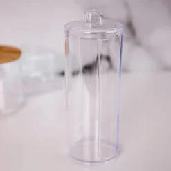 Hot Pojemnik Falsa Na Waciki Transparentny 7X7X18 Cm Organizery Łazienkowe