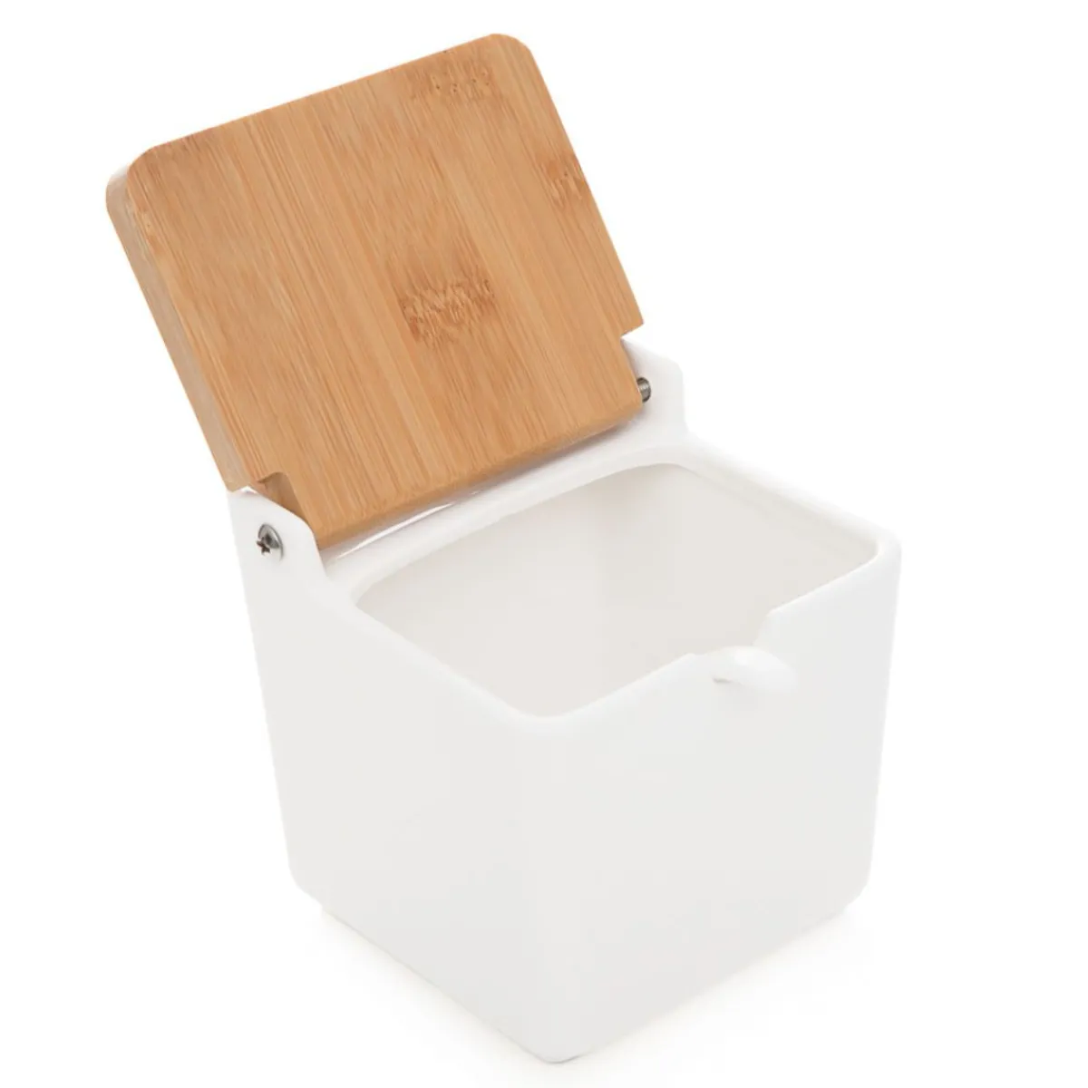 Discount Pojemnik Fincan Porcelanowy Z Lyzeczka 10X10X10 Cm Pojemniki Na Żywność