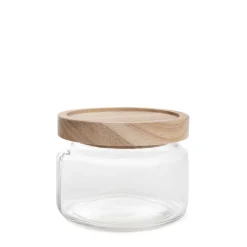 Discount Pojemnik Nesta Na Waciki Z Bambusowa Pokrywka 10X10X7,5Cm Organizery Łazienkowe