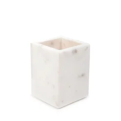 Fashion Pojemnik Nylla Z Marmuru 7,6X7,6X10 Cm Organizery Łazienkowe
