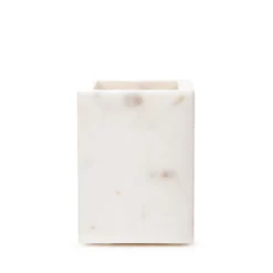 Fashion Pojemnik Nylla Z Marmuru 7,6X7,6X10 Cm Organizery Łazienkowe