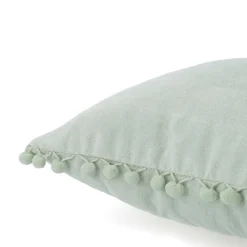 Store Poszewka Eslov Pistacjowa Z Pomponami 45X45 Cm Poduszki Na Krzeslo
