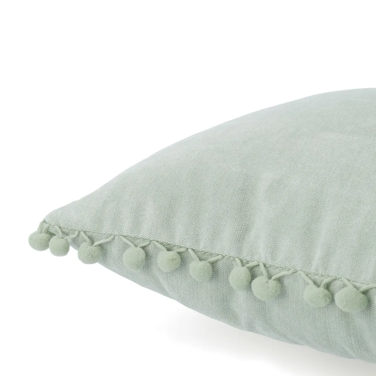 Store Poszewka Eslov Pistacjowa Z Pomponami 45X45 Cm Poduszki Na Krzeslo