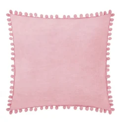 Best Sale Poszewka Eslov Rozowa Z Pomponami 45X45 Cm Poduszki Na Krzeslo