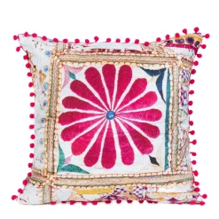 Cheap Poszewka Miris Z Fuksjowymi Pomponami 45X45 Cm Poszewki Na Poduszki