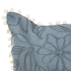 Shop Poszewka Tomar Z Pomponami Niebieska 45X45 Cm Poszewki Na Poduszki
