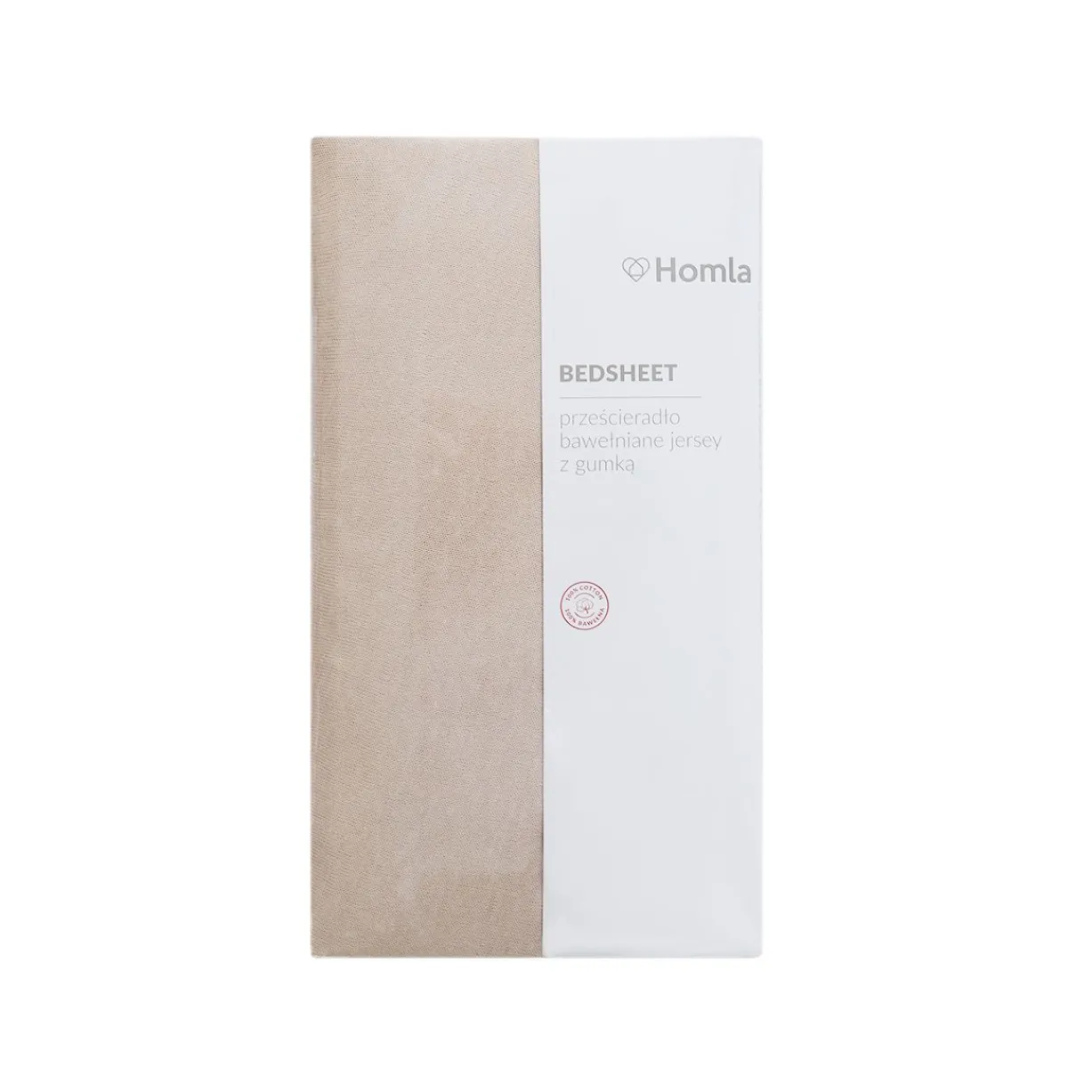 Outlet Przescieradlo Claire Jersey Bezowe 90X200 Cm Prześcieradła