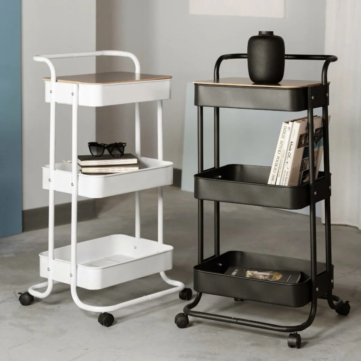 Shop Regal Na Kolkach Hylla Metalowy 90X43X42Cm Regały