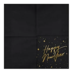 Best Serwetki New Year Papierowe Czarne 20 Szt. 16,5X16,5 Cm Serwetki