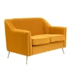 Online Sofa Avant Sofa 2-Osobowa, Welurowa Musztardowa 127X82X81.5 Cm Sofy