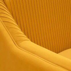 Online Sofa Avant Sofa 2-Osobowa, Welurowa Musztardowa 127X82X81.5 Cm Sofy