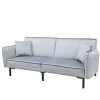 Online Sofa Canto 3-Osobowa, Z Funkcja Spania, Welurowa Szara 199X90X85 Cm Sofy