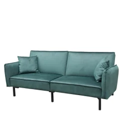 Shop Sofa Canto 3-Osobowa, Z Funkcja Spania, Welurowa Zielona 199X90X85 Cm Sofy