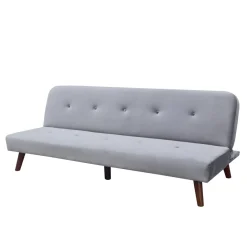 Best Sale Sofa Rinko Sofa 3-Osobowa, Z Funkcja Spania, Welurowa Ciemnoszara 195X81X74 Cm Sofy
