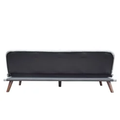 Cheap Sofa Rinko Sofa 3-Osobowa, Z Funkcja Spania, Ciemnoszara 195X81X74 Cm Sofy