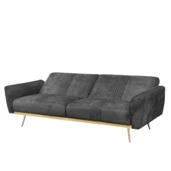 Clearance Sofa Samtige 3-Osobowa, Z Funkcja Spania, Czarna 212X84X86.5 Cm Sofy