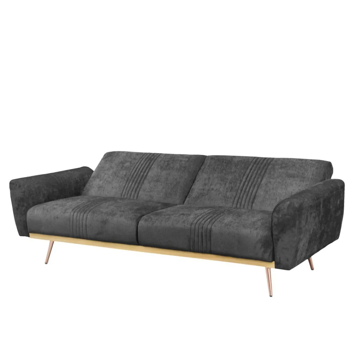 Clearance Sofa Samtige 3-Osobowa, Z Funkcja Spania, Czarna 212X84X86.5 Cm Sofy