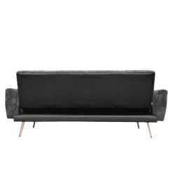 Clearance Sofa Samtige 3-Osobowa, Z Funkcja Spania, Czarna 212X84X86.5 Cm Sofy