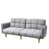 New Sofa Sonus 3-Osobowa, Z Funkcja Spania, Welurowa Musztardowa 195X91X83 Cm Sofy