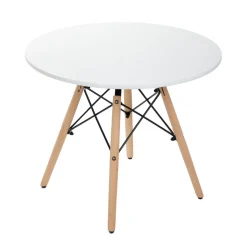 Cheap Stol Tavolo Naturalny Z Bialym Blatem 80X72Cm Stoły