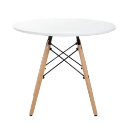 Cheap Stol Tavolo Naturalny Z Bialym Blatem 80X72Cm Stoły