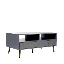 Sale Stolik Kawowy Bodo Grafitowy Z Metalowymi Nogami 100X50X45 Cm Stoliki Kawowe
