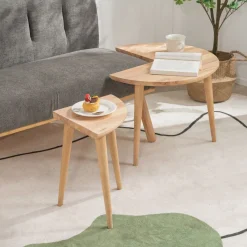 Clearance Stolik Kawowy Harmoni Naturalny 59X59X42 Cm Stoliki Kawowe