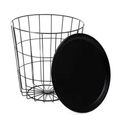 Cheap Stolik Scandi Czarny Z Czarnym Batem 40X40X40 Cm Stoliki Ogródowe