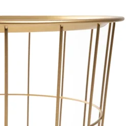 Online Stolik Scandi Zloty Z Czarnym Blatem 43X43X43 Cm Stoliki Ogródowe