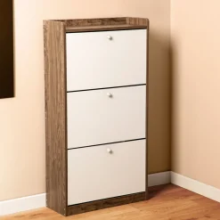 Best Sale Szafka Na Buty Eira Z Bialymi Frontami 60X24X114 Cm Szafki