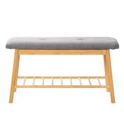 Store Szafka Na Buty Truo Bambusowa Naturalna 84X30X45 Cm Szafki