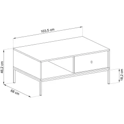 Fashion Szafka Rtv Mono! Bordowa 103,5X46,2X68 Cm Szafki Rtv