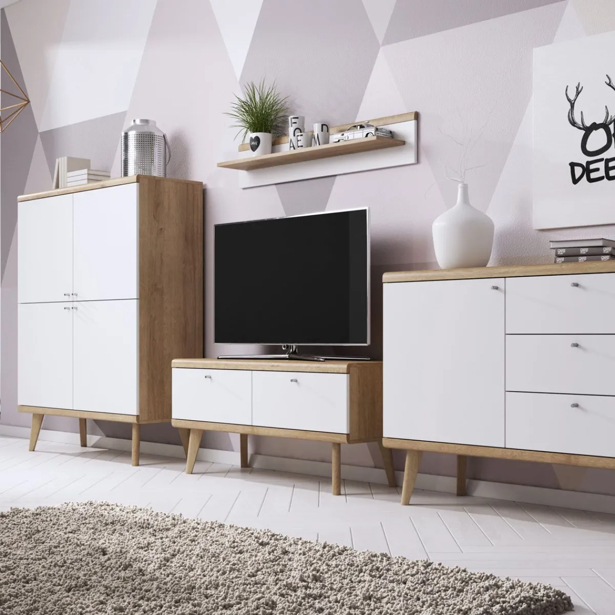Cheap Szafka Rtv Primo! Dab Riviera 107X50X40 Cm Szafki Rtv