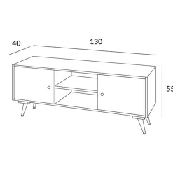 Hot Szafka Rtv Raffla Lite Drewno Mango 130X40X55 Szafki Rtv