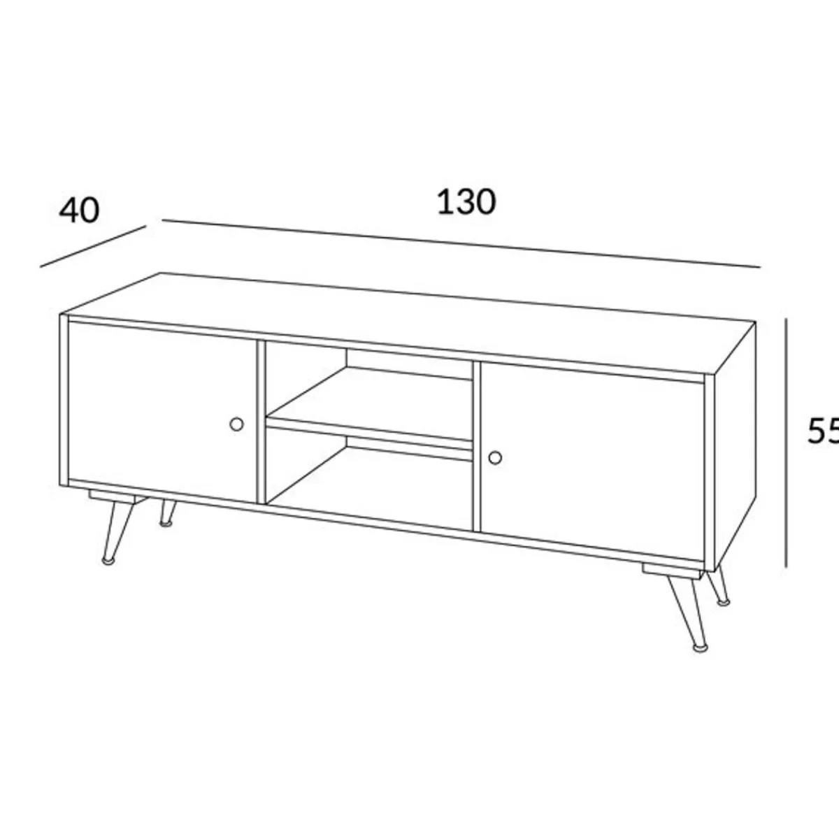 Hot Szafka Rtv Raffla Lite Drewno Mango 130X40X55 Szafki Rtv
