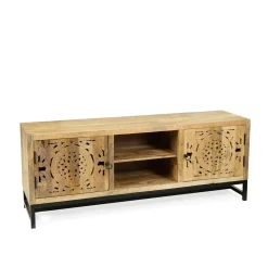 New Szafka Rtv Tropea Lite Drewno Mango Z Akacja 150X40X60 Cm Szafki Rtv
