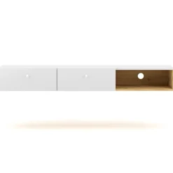 Store Szafka Wiszaca Carini! Dab Artisan/Bialy 140X30X18 Cm Szafki