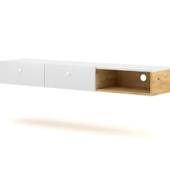 Store Szafka Wiszaca Carini! Dab Artisan/Bialy 140X30X18 Cm Szafki