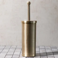 Cheap Szczotka Do Wc Nausa Zlota Z Ozdobnymi Wytloczeniami 10X10X38 Cm Szczotki Do Wc