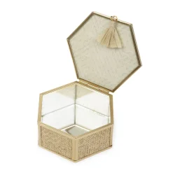 Online Szkatulka Na Bizuterie Grazia Szesciokatna Z Plecionka 10,5X12X4,8 Cm Szkatułki