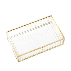 Cheap Szkatulka Na Bizuterie Grazia Ze Szkla Prazkowanego 20X12X5 Cm Szkatułki