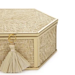 Online Szkatulka Na Bizuterie Grazia Szesciokatna Z Plecionka 10,5X12X4,8 Cm Szkatułki