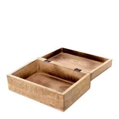 Shop Szkatulka Na Bizuterie Hamsa Z Drewna Mango Zlobiona 22X14X8 Cm Szkatułki