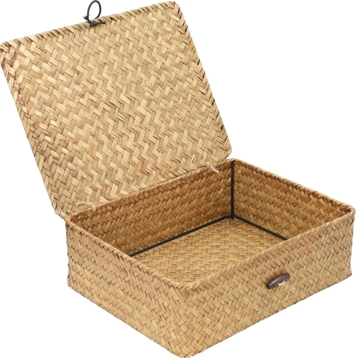 Outlet Szkatulka Na Bizuterie Talulah Pleciona Naturalna 25X20X9 Cm Szkatułki