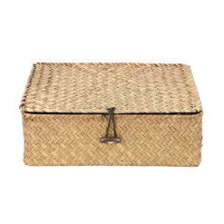 Outlet Szkatulka Na Bizuterie Talulah Pleciona Naturalna 25X20X9 Cm Szkatułki