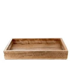 Shop Taca Dekoracyjna Hamsa Z Drewna Mango 41X26X6 Cm Misy I Tace Dekoracyjne