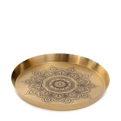 Shop Taca Dekoracyjna Hamsa Ze Zdobieniem Zlota 31X31X3 Misy I Tace Dekoracyjne