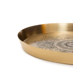 Shop Taca Dekoracyjna Hamsa Ze Zdobieniem Zlota 31X31X3 Misy I Tace Dekoracyjne