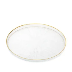 Best Talerz Monze Transparentny Ze Zlota Obwodka 28 Cm Naczynia Na Przekąski