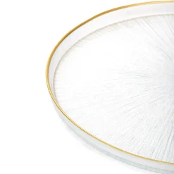 Best Talerz Monze Transparentny Ze Zlota Obwodka 28 Cm Naczynia Na Przekąski